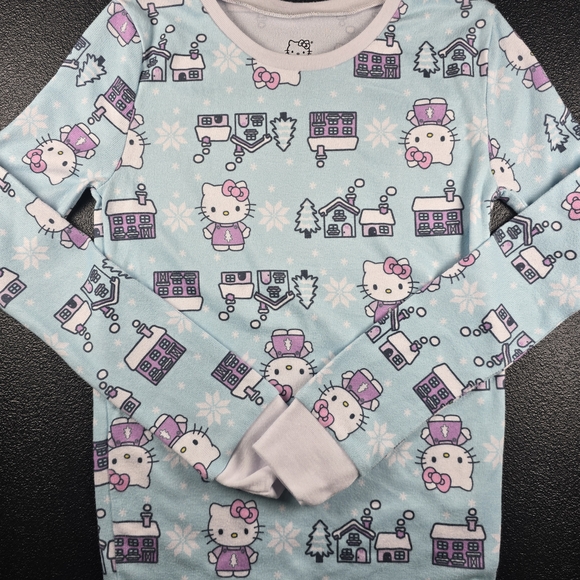 Bundle of 2 Hello Kitty PJ Sets, EUC, Girls Size 8, Blue and Purple - Picture 3 of 10